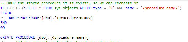 DROP and CREATE Script